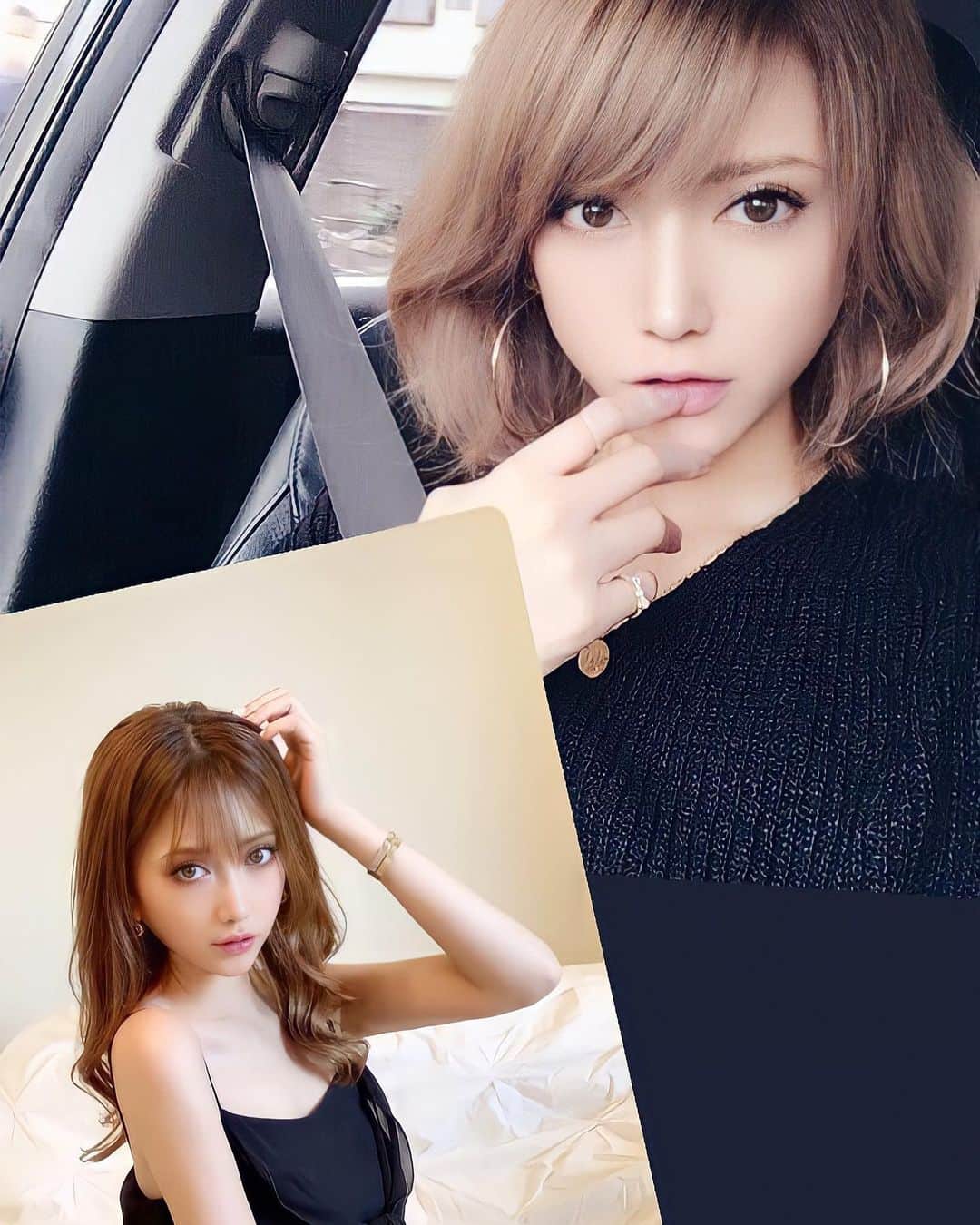 加賀美早紀のインスタグラム：「ボブかセミか悩みどころ。 ずっと伸ばしてきてたけど、 やっぱり @elyts_yone 切りたい🤣 皆様どちらがお好きですか🥺❤️ コメントくらさい  #ボブ #セミロング #髪型 #飽き性」