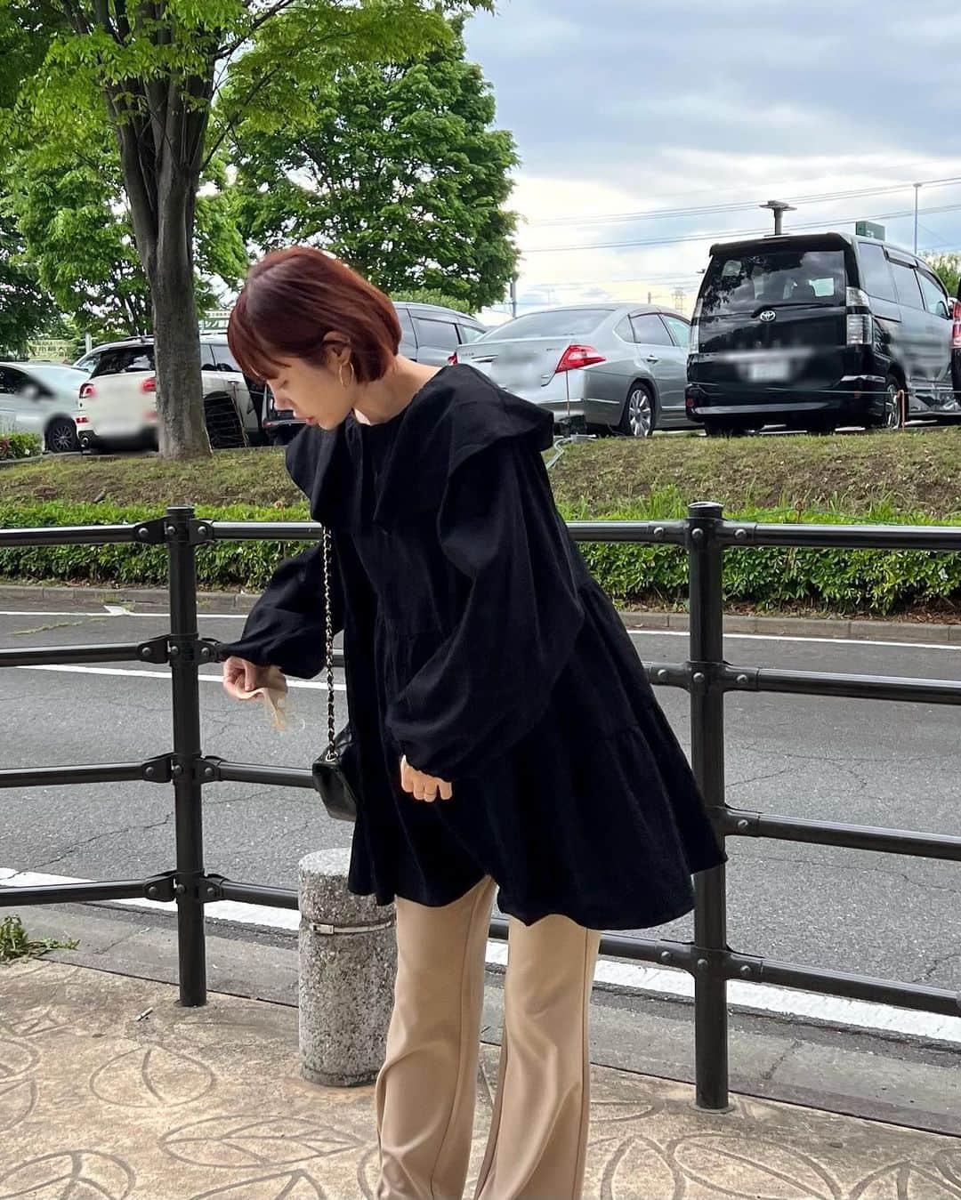 島居玲子のインスタグラム：「最近黒多め⚫️」