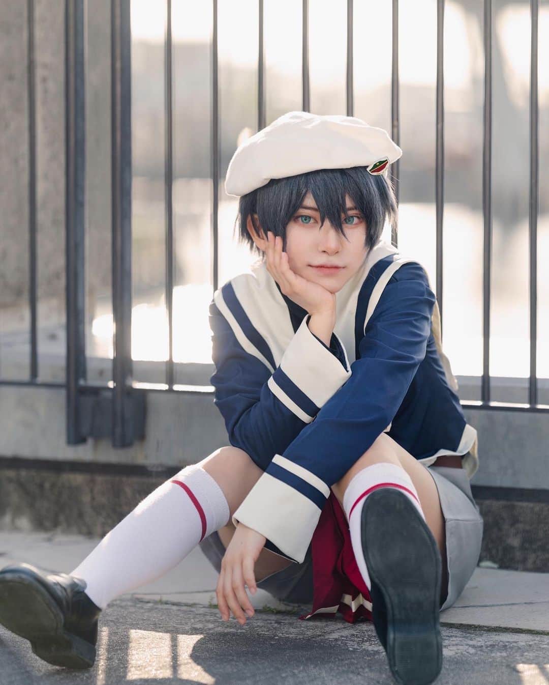 のインスタグラム：「制服の知念実也🐱  イベントのやつ!楽しかった〜  p: rinrin博士  #cosplay #コスプレ #sk8 #sk8theinfinity #miya #知念実也コスプレ #japan #anime」