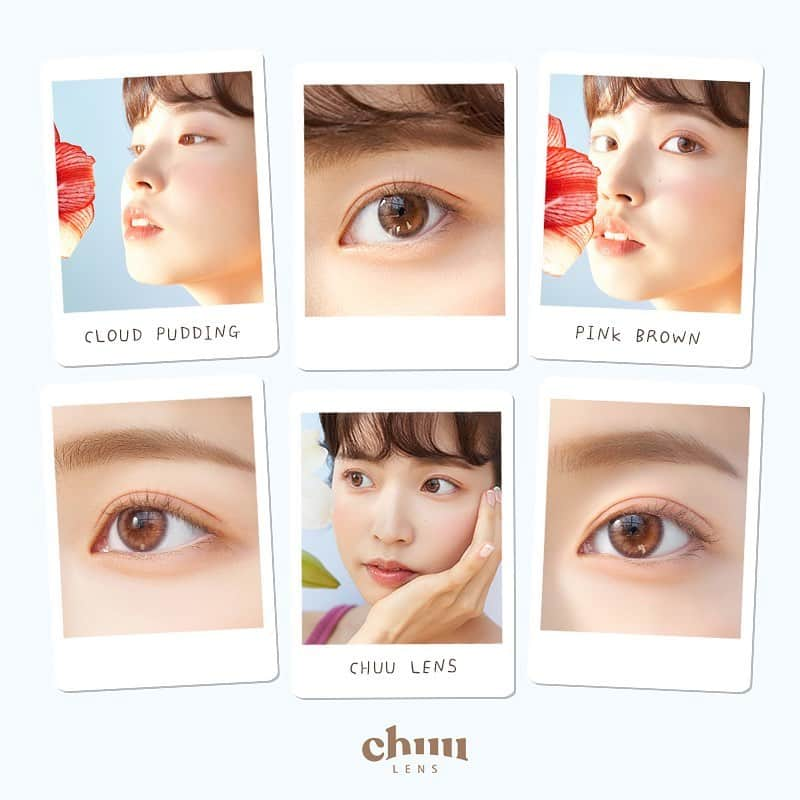 Chuuのインスタグラム：「CHUU LENS 원앤온리 원데이 렌즈 Cloud Pudding🍮 윙크 앱 내 인기 렌즈💕  #츄렌즈#chuulens#chuu_lens #윙크앱#렌즈픽업#윙크#WiNC」