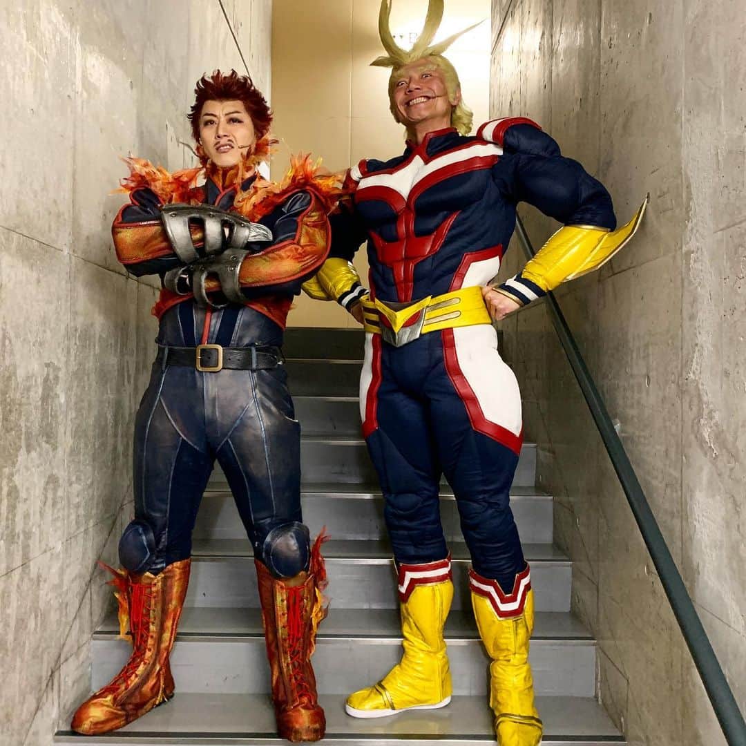 のインスタグラム：「▷オールマイト Allmight a.k.a. 岩永洋昭  #俳優 #役者 #アニメ #ミュージカル #舞台 #表現 #芸術 #演劇 #actor #animation #anime #japan #japanese #handsome #followme #tokyo #instafollow #帅哥 #미남　#japananime #엔데버 #myheroacademia #ヒロステ #endeavour #ヒロアカ #僕のヒーローアカデミア #allmight #岩永洋昭」