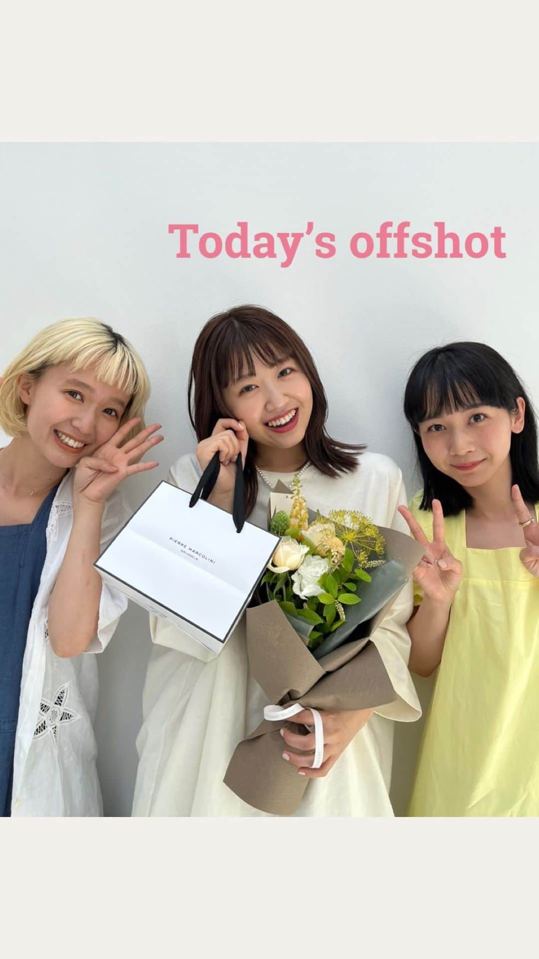 merのインスタグラム：「Today’s offshot📸  今日は玲菜ちゃんのお誕生日を お祝いしました💕  素敵な一年になりますように⸝⋆  @reina_usui  @mito_natsume  @shibasaaki」