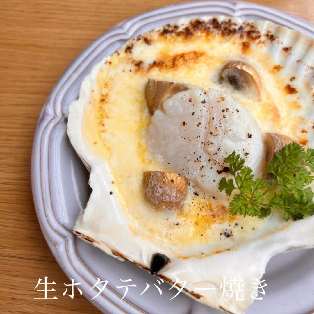 活海老バルorb Resortのインスタグラム：「【生ホタテバター焼き】  居酒屋にあったらつい頼んじゃう逸品。 あえて洋風に仕上げました。  #海老バルorb #海老 #裏難波 #難波グルメ #難波居酒屋」