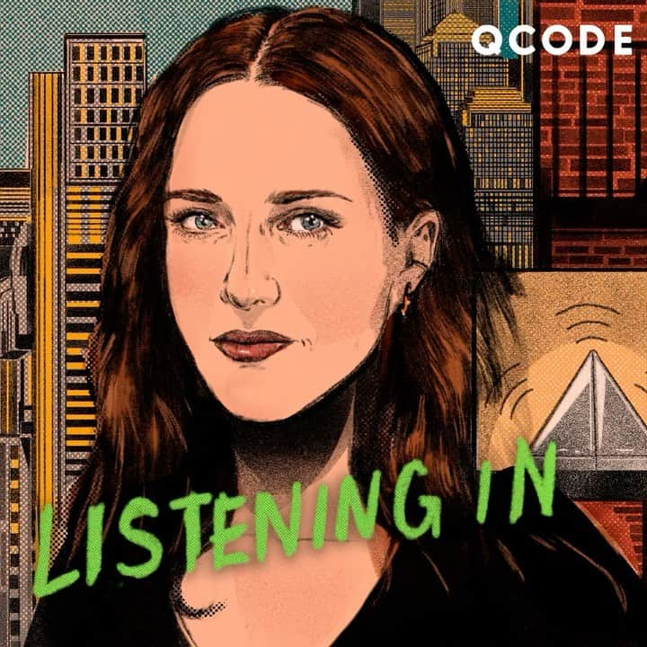 ブリジット・リーガンのインスタグラム：「The trailer for the new thriller mystery podcast #ListeningIn created, written and directed by @sabrinajaglom and starring @rachelbrosnahan + me from @QCODEMedia is out now on Apple Podcasts, Spotify or wherever you get your podcasts. It’s a spine tingling story about a woman whose voyeurism has gone too far thanks to a glitch in a home sound system. Listen to the trailer, follow & subscribe to never miss an episode. Link in bio👂」