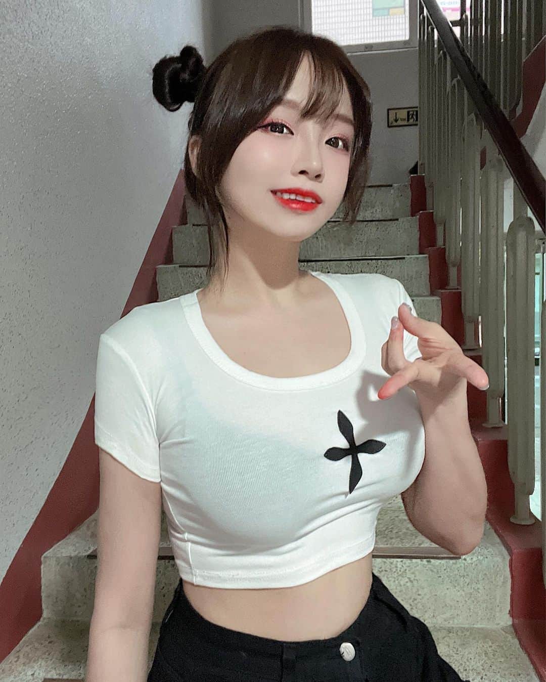 ココのインスタグラム：「갸루피스 해봐쏘✌😘❤」