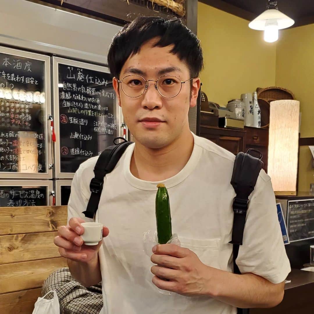 佐伯元輝さんのインスタグラム写真 - (佐伯元輝Instagram)「キュウリと日本酒と僕と。」5月11日 23時00分 - yasashii_saeki