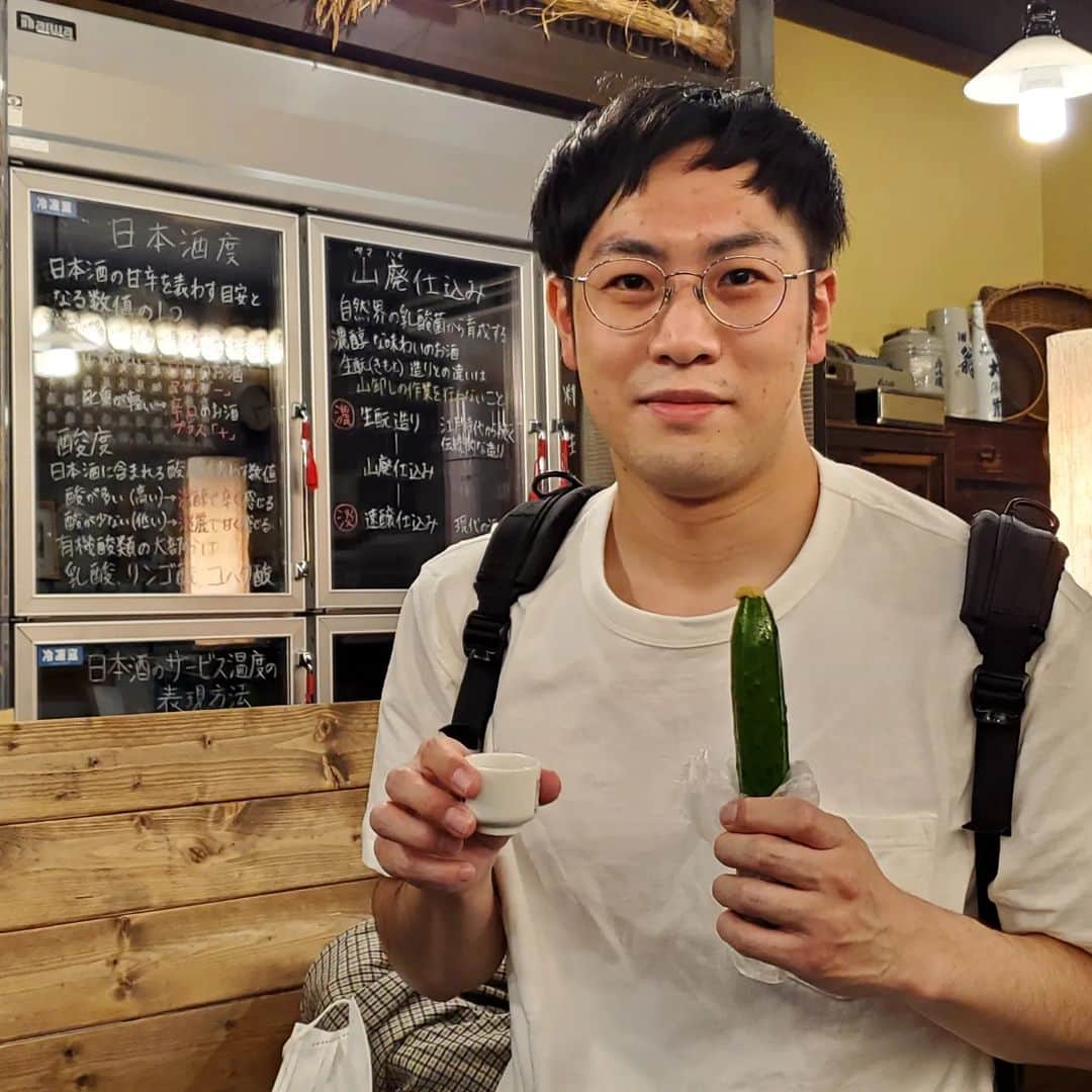 佐伯元輝さんのインスタグラム写真 - (佐伯元輝Instagram)「キュウリと日本酒と僕と。」5月11日 23時00分 - yasashii_saeki