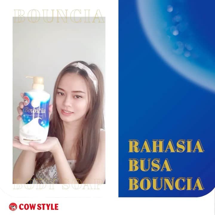 のインスタグラム：「Satu lagi sahabat minCow, kak @nymph_inne yang sudah ngebuktiin sendiri nyamannya mandi pakai Bouncia Body Soap karena busanya berlimpah, padat & elastis, bisa bersihin kotoran sampai ke dalam pori-pori jadi kulit lebih bersih & halus 😍✨    Jadi kamu kapan mau buktiin nih?  #yukcobaBouncia  #cowstyleindonesia#cowstylebeauty#bounciabodysoap#bodysoap#japanesesoap」