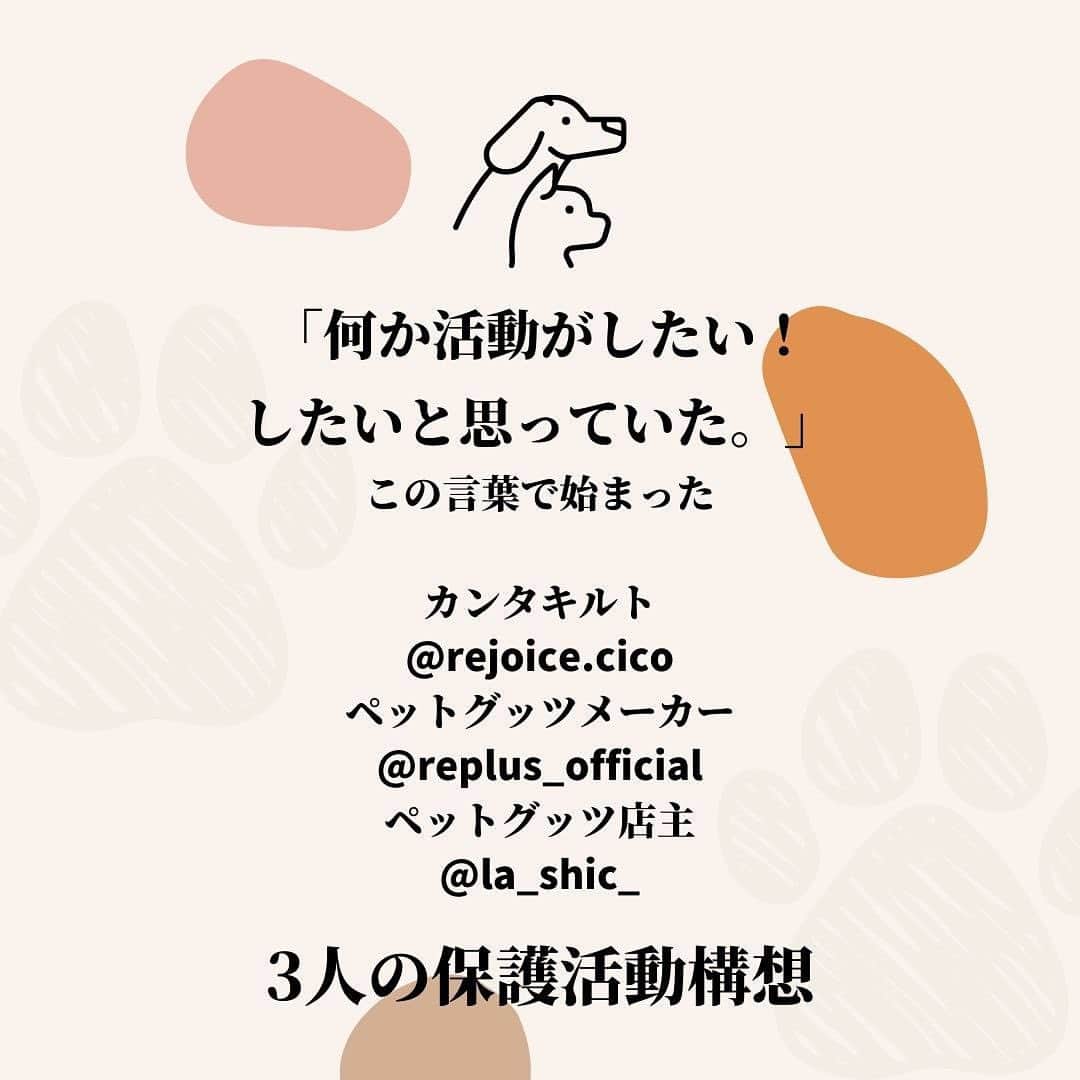 REPLUSさんのインスタグラム写真 - (REPLUSInstagram)「✨🐈🐾🐕💕 ／ 保護犬・猫プロジェクト始動❣️ ＼  カンタキルトの仲人さんの @rejoice.cico さん  リプラスをサポートしてくれている @torimayu122 さんと  コラボをするとこになりました。  コロナ禍でリモート化が進み、 ペットを飼われる方が沢山 増えました。  本来、ペットを飼うことは、 人間が癒やされ、 ペットも癒やされ、 お互いがハッピーになれる関係のはず  ですが・・・  残念ながら、ペットを飼われる方皆さんが、 責任もって最後まで 飼うことができる方、 飼われる方、 ばかりではありません。  飼った後に発覚する重い病気、 怪我、鳴き声がうるさい、 生活に支障をきたす行動が多い、 散歩が面倒、 飼い主が病気になってしまった  などなど、  様々な理由で飼えなくなり、 手放すことを選択した小さな命の 行く末は、保護団体に委ねること になることがあります。  そんな小さな命を少しでも  「何かの形で、 サポートしたい❣️ サポートしたかった❣️」  という保護犬・猫を飼ってる 私たち3人が集まり、 それぞれの持ち場を生かしつつ、 ペットを飼ってる方、 飼っていない方でも、 皆さんがハッピーになれる そんな商品を作っていこうと 考えています。  ただいま、案を練っており、 徐々に形にしていきます。  これから、その制作過程も 皆さんにワクワク💕しながら、 見ていただき、見守っていただければと 考えています。  そして、これら商品のの利益の一部を 保護団体に寄付していきます。  ／ 犬も猫も人も みんながハッピーになるもの💕 ＼  を作っていきます。  皆さんで盛り上げていって いただけると幸いです🥳💓  これからも  @rejoice.cico さん、 @torimayu122  @la_shic_ の 応援をよろしくお願いいたします🙇‍♀️💕  @replus_official   #ふわもこ部 #mix犬 #dogselfie #保護犬活動 #保護猫活動 #猫好きさんと繋がりたい #犬好きな人と繋がりたい #保護猫 #猫好きさんと繋がりたい#にゃんすたぐらむ #猫好き #ねこすたぐらむ #happycatclub #meow #ねこばか #ig_catclub#らぶねこ#mixねこ#保護ねこ活動#保護ねこプロジェクト#保護犬プロジェクト#犬グッツ#猫グッツ#カンタキルト #ラリーキルト #보호 개 #보호 #고양이 #칸타 #퀼트 #ペットグッツ」5月11日 17時15分 - replus_official