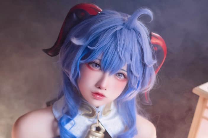 EROKOのインスタグラム：「Hey guys! My new Ganyu cosplay video has been updated~ Simply check my channel pls😆You can find the link in my story~」