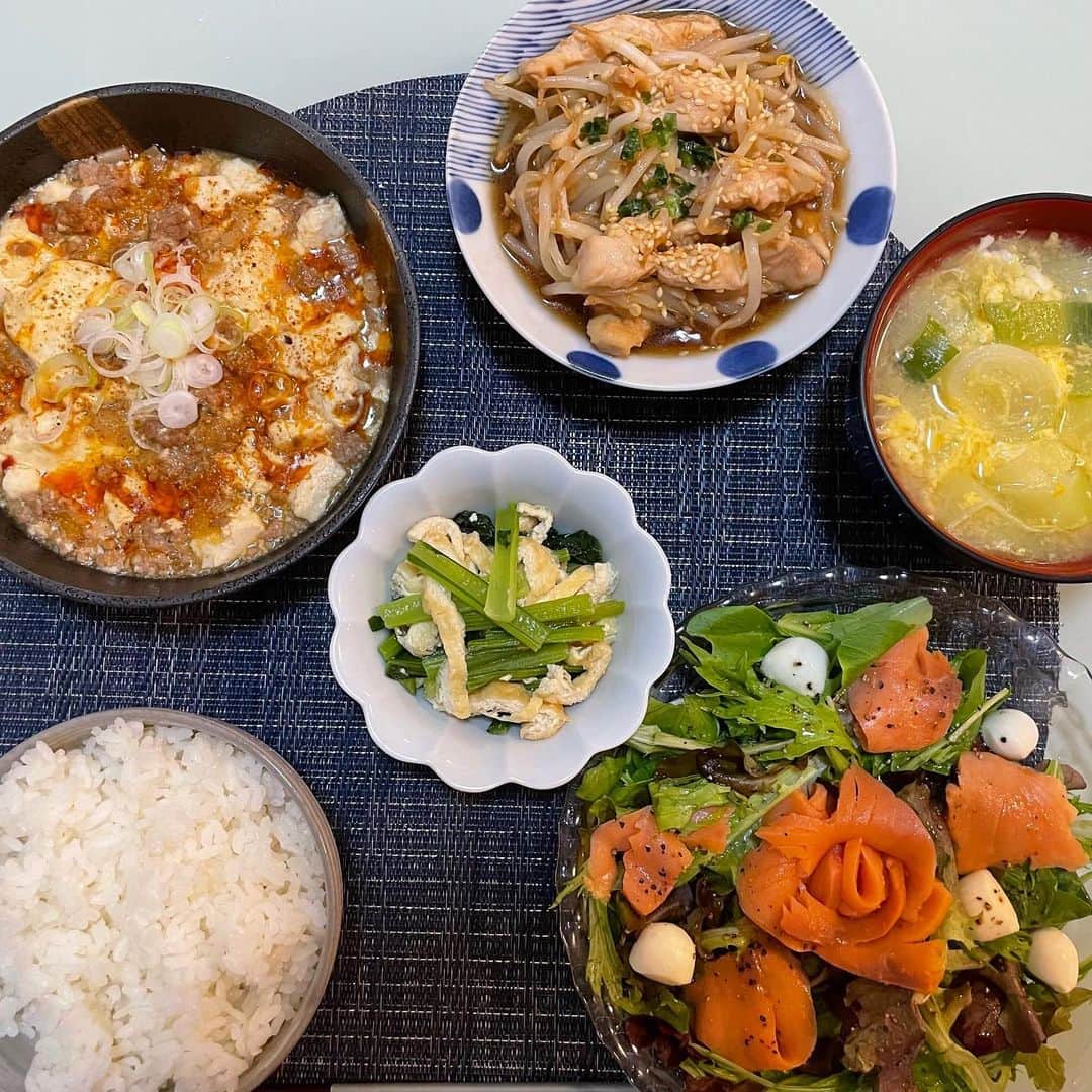 のインスタグラム：「😋 . たまにはご飯もアップしてみます🍽 #ゆめみごこちごはん #麻婆豆腐」