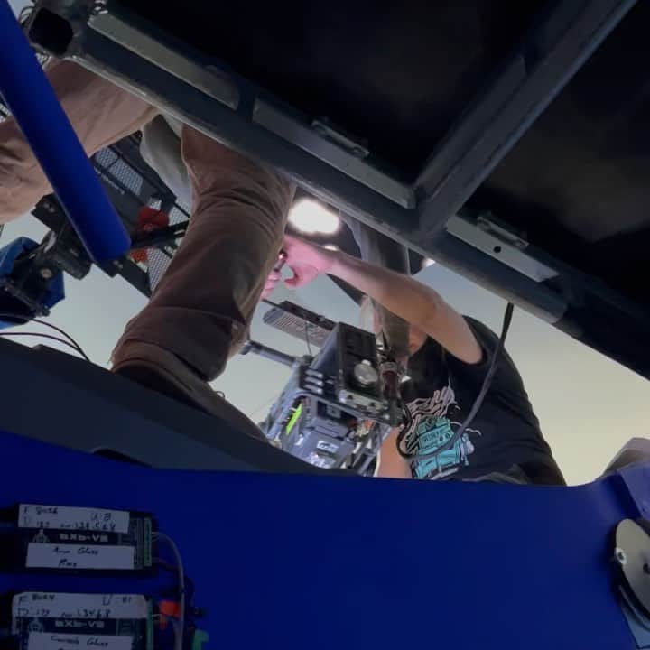 のインスタグラム：「Myself & Cinematographer Henry Braham working together to shoot the 2nd-to-last shot on #GotGVol3 with a @reddigitalcinema camera on a Stabileye Nano - this is the smaller version of the Stabileye 1st used on The Suicide Squad - the larger version was 1st used on Vol 2 & later on 1917.」