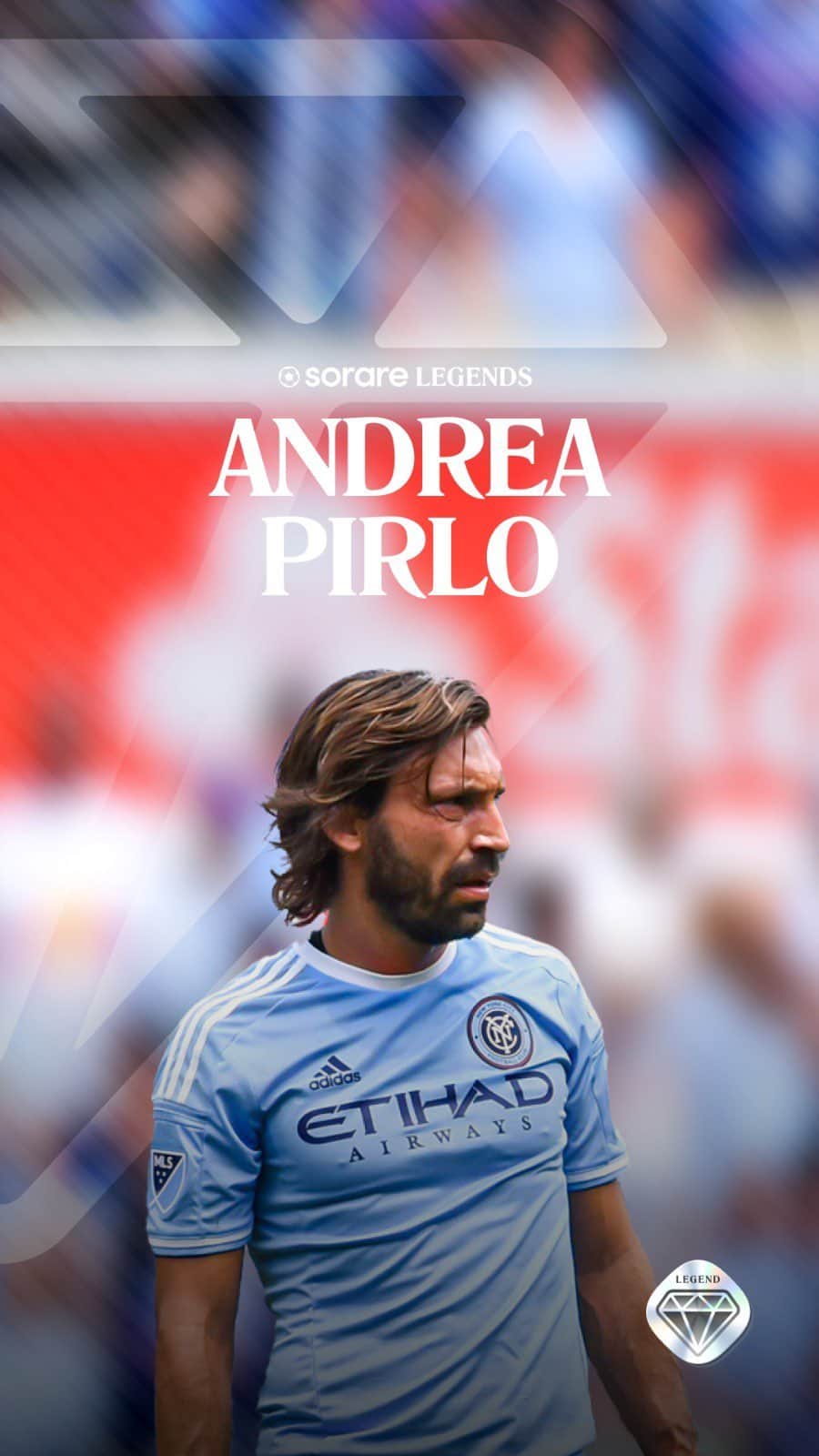 のインスタグラム：「Let’s smash it! Here we go with the first NFT @mls legend card!   @nycfc @sorare #OwnYourGame」