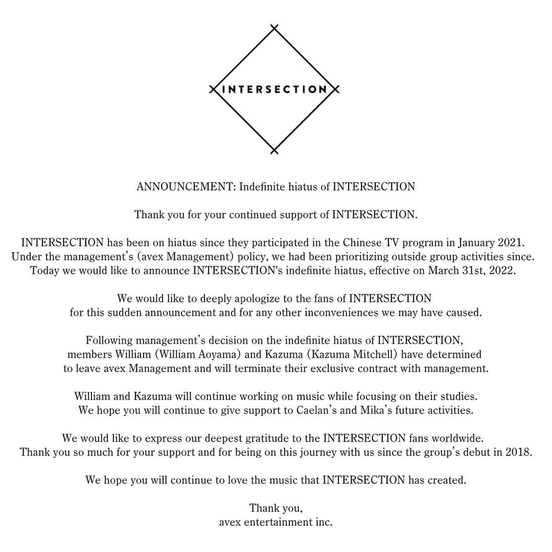 INTERSECTIONさんのインスタグラム写真 - (INTERSECTIONInstagram)「大切なお知らせ」5月13日 17時00分 - intersection_tokyo