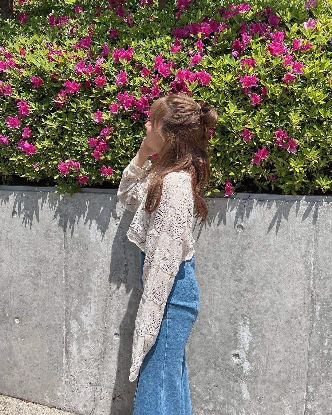 のインスタグラム：「ハーフアップ🌝」