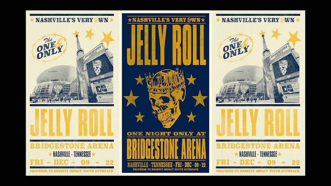 ジャック・ファウラーのインスタグラム：「Never stop dreaming…..I’ve known this man for around 6 years now and everything he is doing is extremely special. Giving hope to the hopeless and giving his heart to the heartless. I couldn’t be happier for @jellyroll615 let’s flip this bitch upside down. This is gonna be a show I’ll remember for the rest of my life. December 9th @bridgestonearenaofficial #theraputicmusic #jellyroll #36hourband」