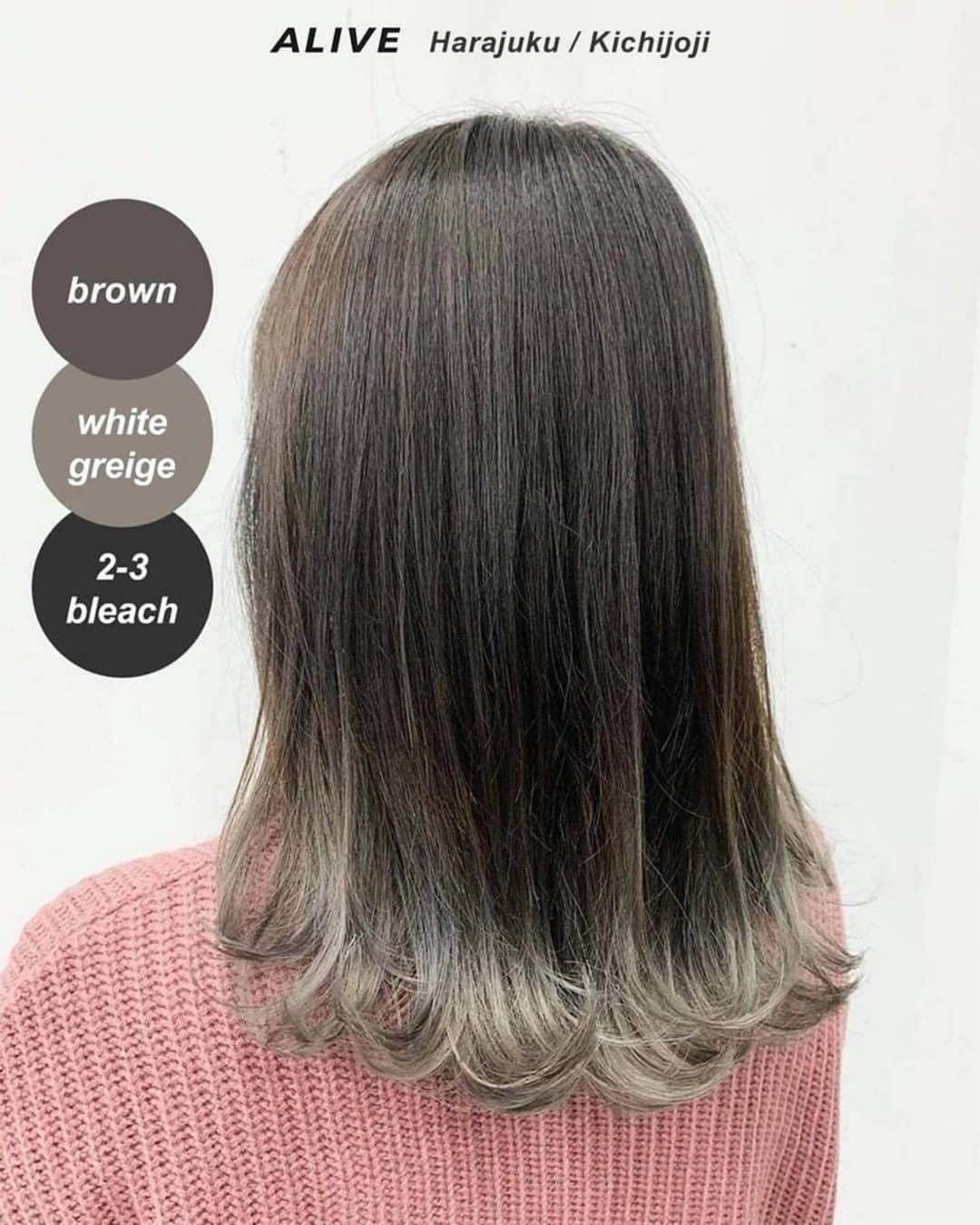 のインスタグラム：「【保存するだけで使える！ #グラデーション × #ホワイトカラー ヘアカタログ】  保存しておくだけで使える、 ALIVEオリジナルのヘアカタログです💡 同系色のヘアカタログまとめになるので、 微妙なニュアンスの差も比較してみてくださいね🙆🏻‍♀️  今回のまとめは #グラデーション × #ホワイトカラー です✨ ぜひ参考にしてみてくださいね！  ================================= @alivehair では、ヘアカタログや流行の ヘアカラー・ヘアスタイルに関する 情報を毎日更新中です💫 あなたの取り上げてほしいテーマを コメントすると記事になるかも？ ぜひフォローしてチェックしてください💡 =================================  ================================= ✂︎PRICE（店舗により金額が異なります。 クーポンもありますのでぜひご活用ください💁🏻‍♀️） ・グラデーションカラー：¥11,000〜 ・バレイヤージュカラー：¥22,000〜 ・ハイライト：¥15,400〜 =================================  #美容院 #美容室 #原宿美容室 #吉祥寺美容室 #ブリーチあり #ブリーチ #グラデーションカラー #グラデーション #グラデーションヘアー #グラデーションロング #ホワイトベージュ #ホワイトカラー #シルバーカラー #外国人風 #外国人風カラー #外国人風ヘアー #シルバーグレージュ #ホワイトグレージュ」