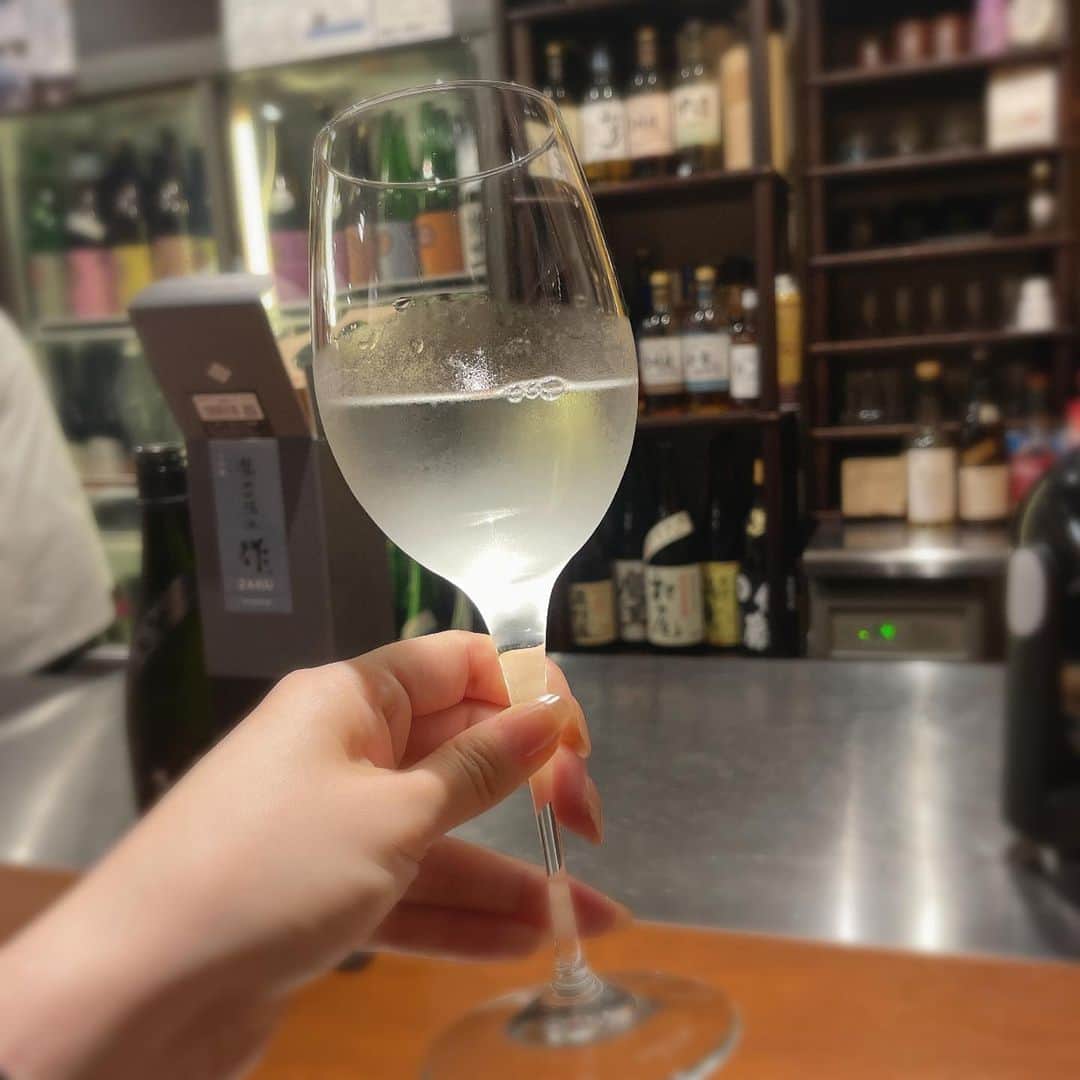 佐藤円香のインスタグラム：「. 美味しい日本酒🥰  #三重県 #日本酒 #作 #和食 #錦糸町 #錦糸町遊庵」