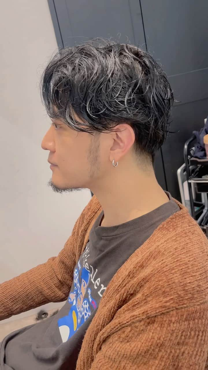 栗原一徳のインスタグラム：「メンズヘア✂︎ #ビジネスヘア #メンズヘア #イメチェン」