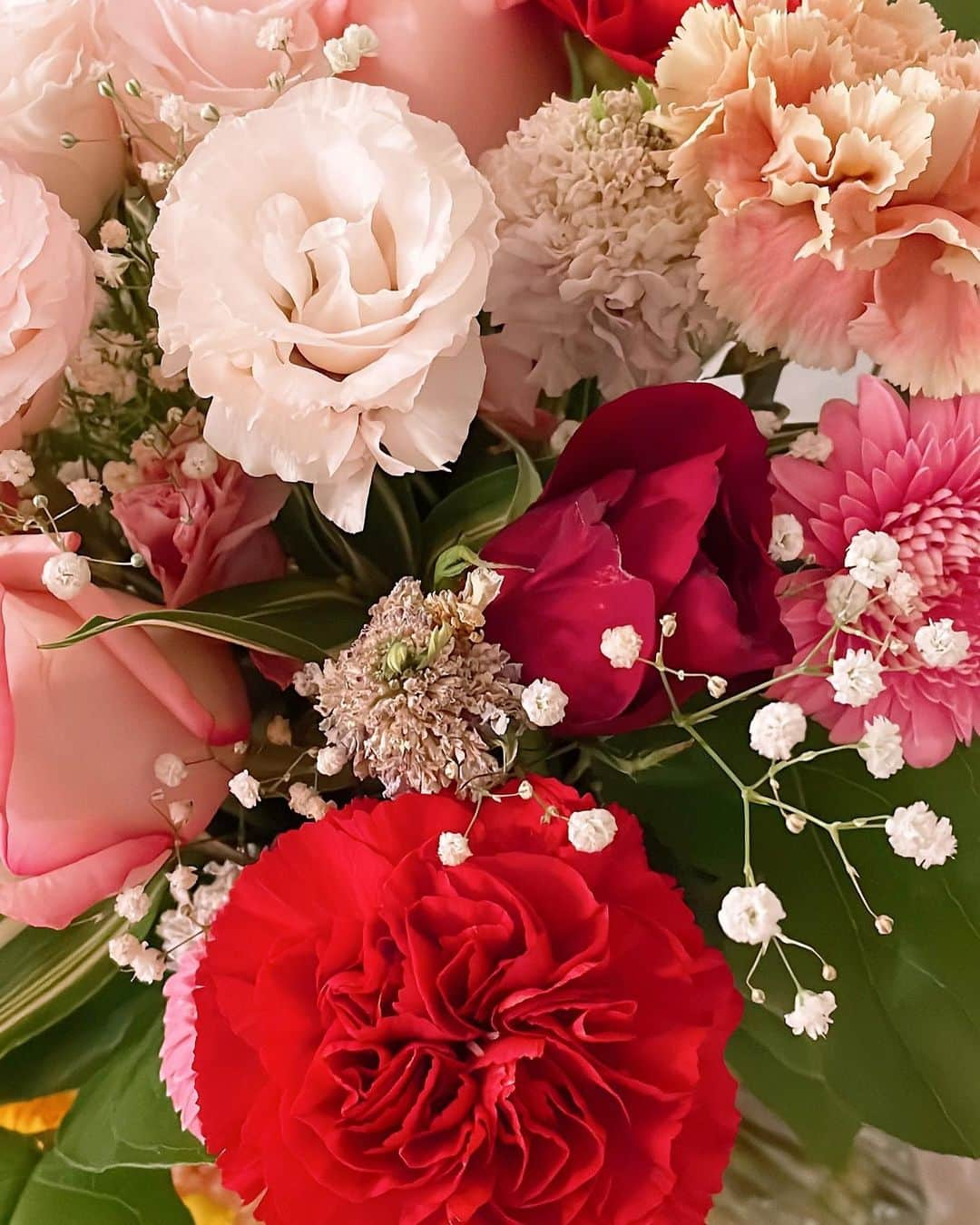 大空スバルのインスタグラム：「収録でお花もらったから、 花瓶買ってきてかざった！ きれいだ～🌼.*」