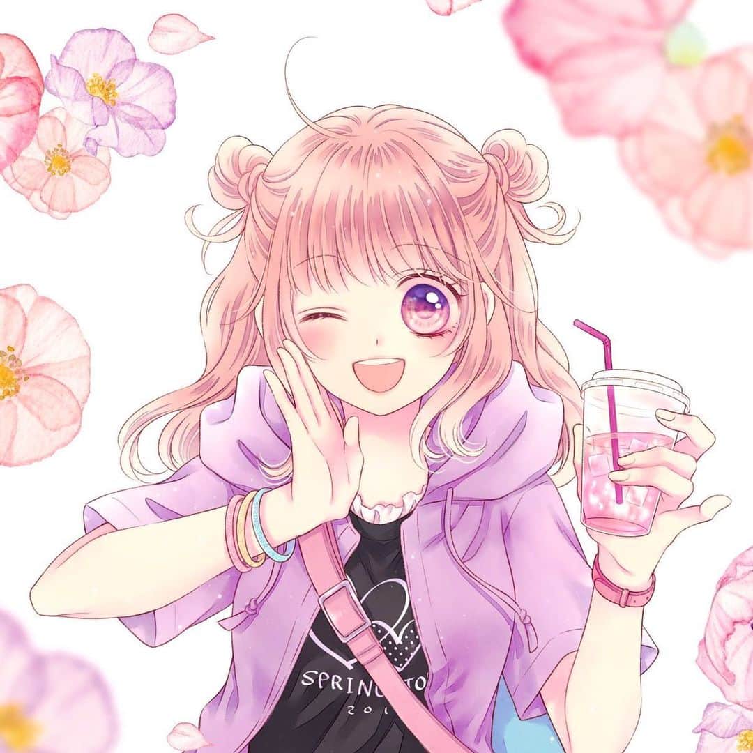 酒井まゆのインスタグラム：「群青リフレクション  …の、2019カラー予告兼アクリルスタンドイラスト（予告兼だったかな？🙄とりあえずアクスタにしてもらった記憶） わりと気に入ってるイラストだったのにすっかり存在を忘れてた😂  #illustration #群青リフレクション」
