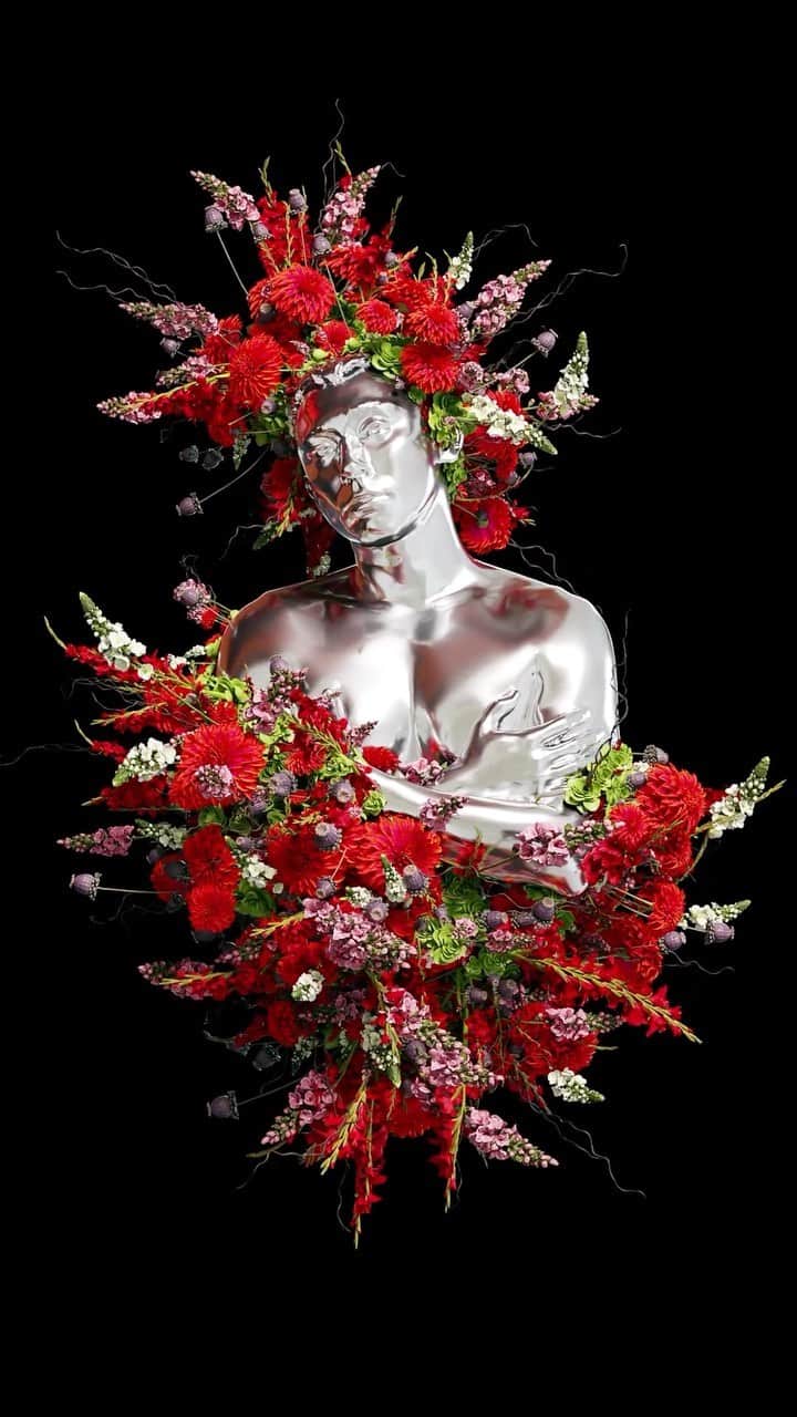 ニコラ・フォルミケッティのインスタグラム：「Introducing “ED3N_001” 💐 my debut digital collaboration NFT with @gigigvaliaart. Auction for 3D animations and limited editions mints starts now on Folio! 🔗 in bio.   I’m excited to embrace this new era of art and technology. If it’s your first NFT, thank you for going on this journey with me. Explore the website for more info. 💗」