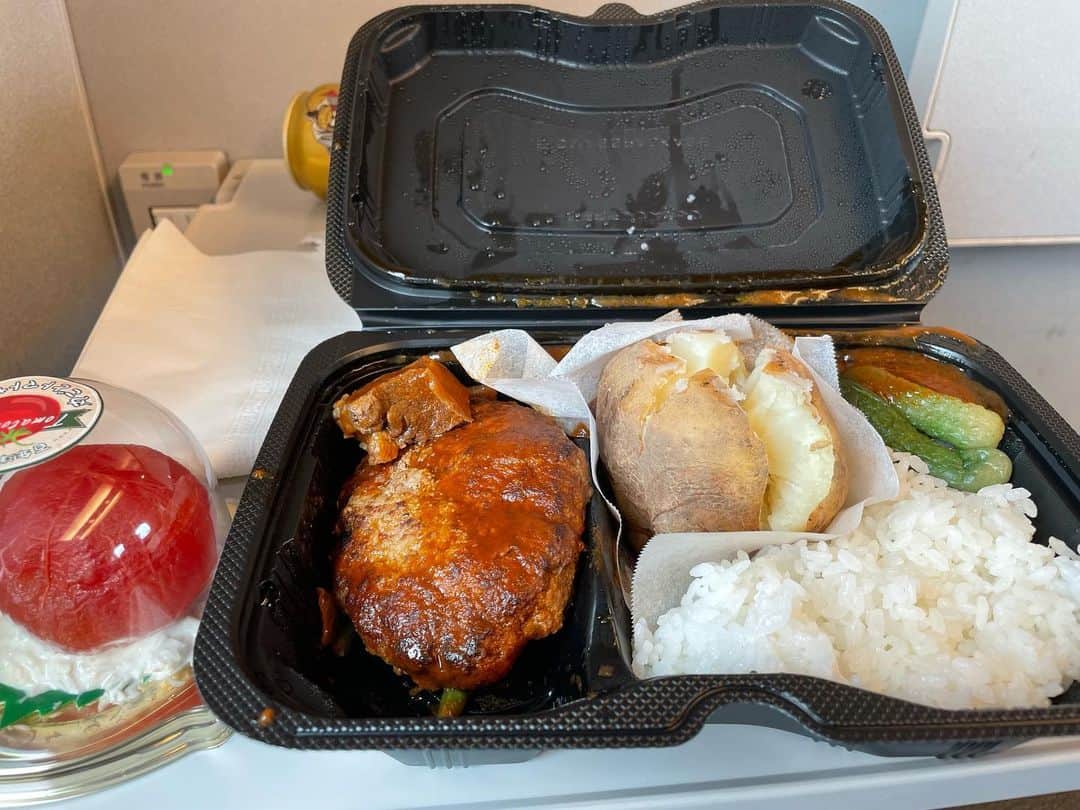 多根清史のインスタグラム：「東洋亭のハンバーグ弁当（サラダ付きで1380円）、新大阪駅で買える弁当の中では最強のコスパだと思う。まぁ新幹線車内で食べるのにはあまり向いてませんが」