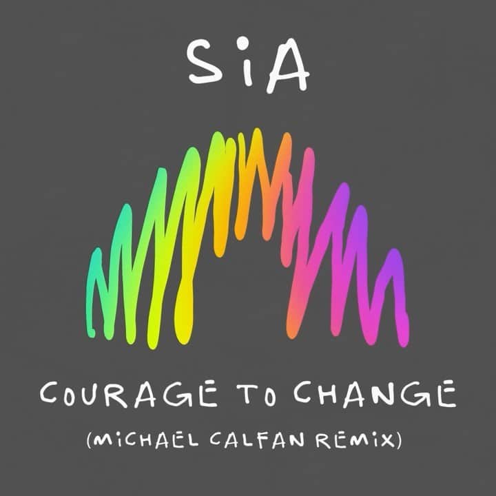 シーアのインスタグラム：「“Courage to Change” is featured in Guerlain’s campaign for their Aqua Allegoria fragrance collection 🌸 Check out the Michael Calfan remix now streaming everywhere 💕🎶 - Team Sia」