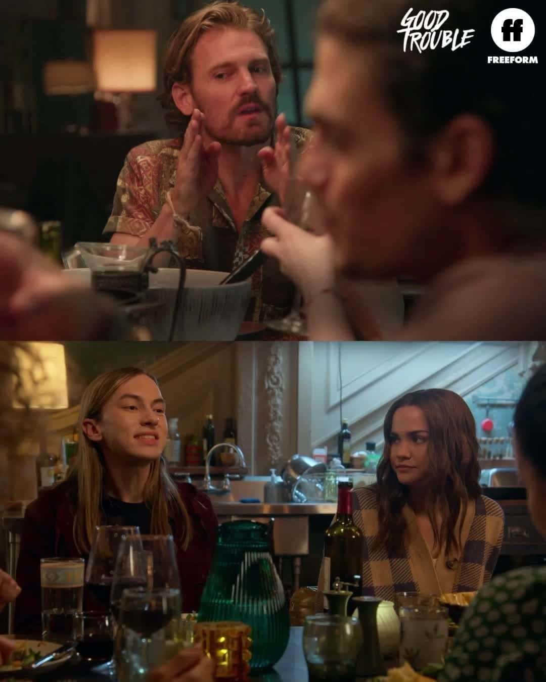 フォスター家の事情のインスタグラム：「Where do you stand on phones at the dinner table? #GoodTrouble」