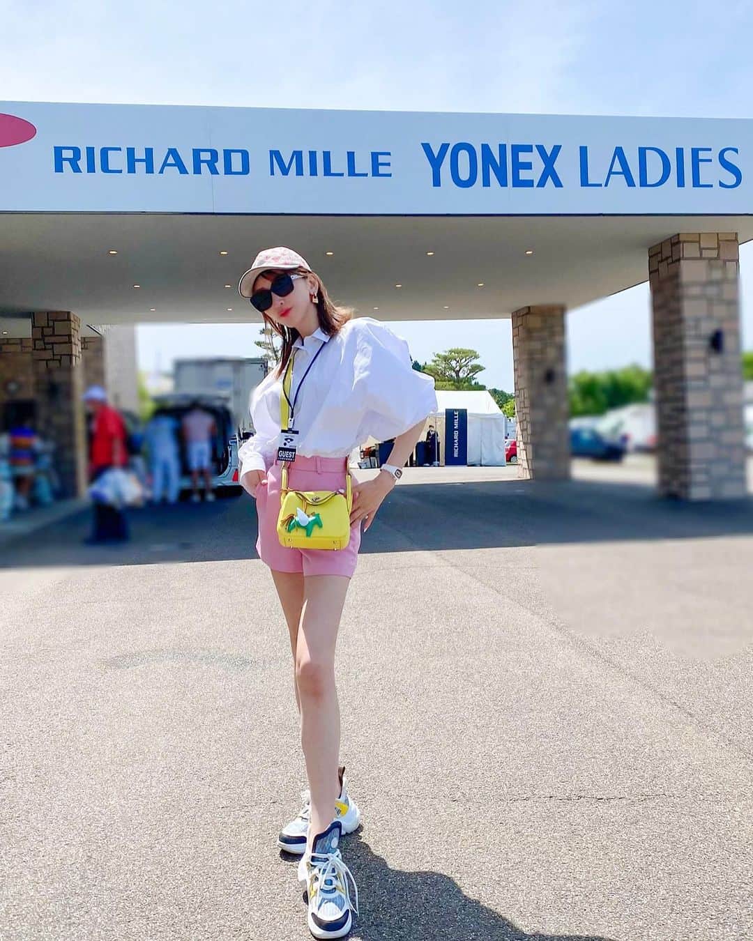 JUNKO（飯田順子）のインスタグラム：「ご招待いただき リシャールミルヨネックスレディスへ ゴルフ観戦してきました☺️🌈 最終ホールを間近でみれて 貴重な体験をさせていただき感謝です🙏❤️ また#鶴岡果恋 さんとお写真撮っていただきました🙏 ありがとうございました🌈 果恋さんすっごい可愛いかったー🥰」