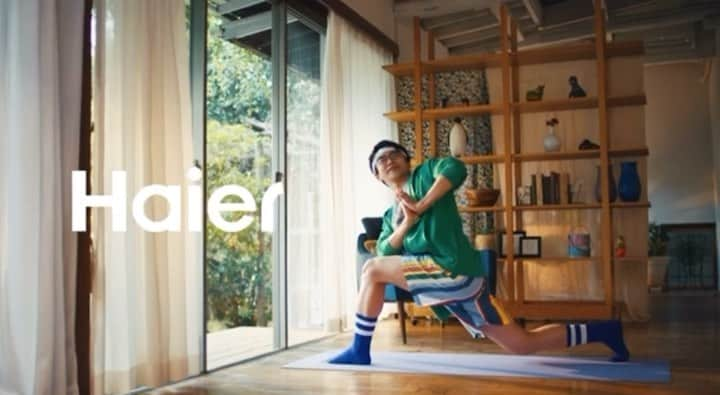 金井美樹 のインスタグラム：「こちらは「サカナ」篇🐟 #Haier #ハイアール」