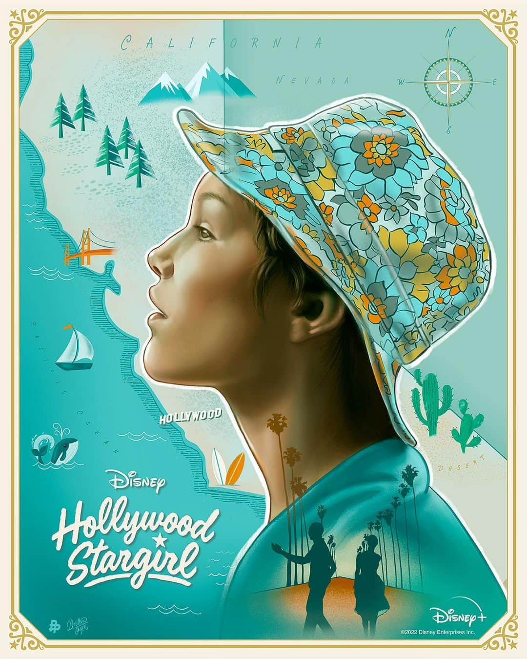 飯端美樹のインスタグラム：「California dreaming 🤩🌴☀️ Experience the best of LA with ⭐️ Girl in Hollywood Stargirl streaming now only on @DisneyPlus!   Poster by: @tpdesigninc」