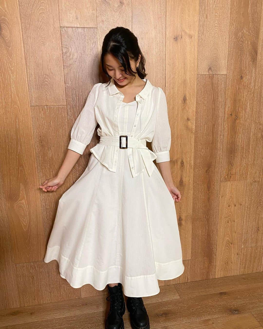 高嶋菜七のインスタグラム：「衣装が可愛すぎました☺︎  #redyazel  #andcouture」