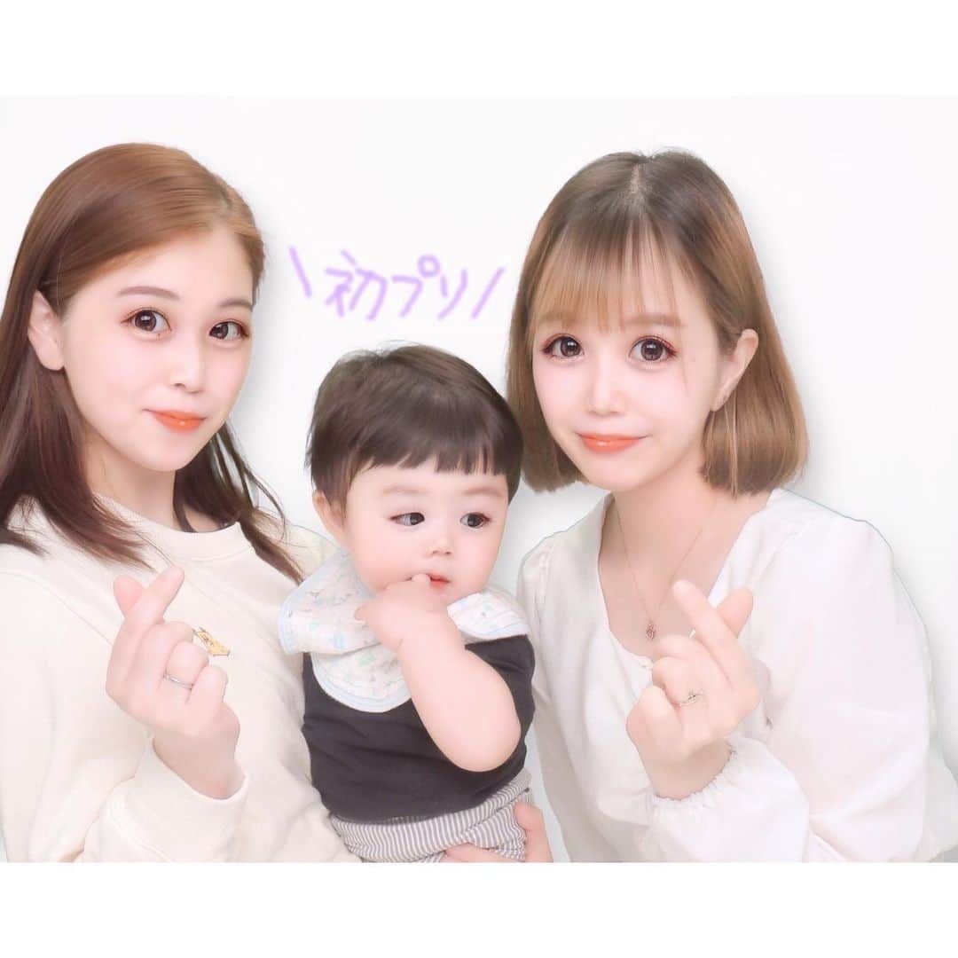 宮本ひなののインスタグラム：「姉と甥っ子とプリ 甥っ子が可愛すぎる🤦‍♀️ おばさん溺愛🥰  #プリント倶楽部 #姉妹 #甥っ子」