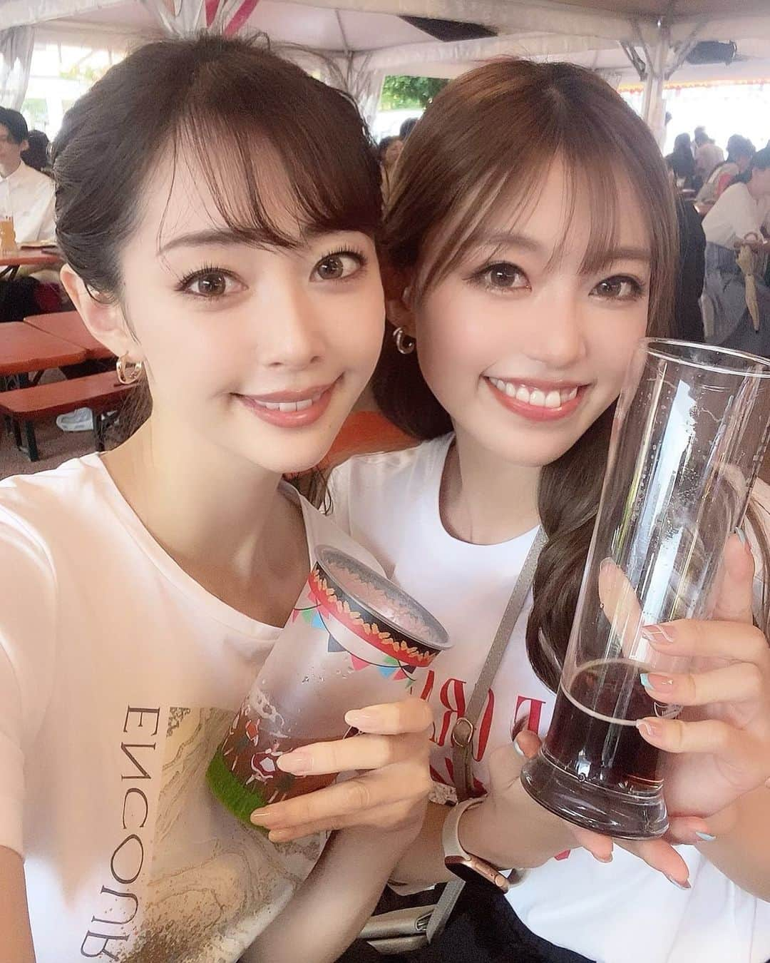 林紗久羅さんのインスタグラム写真 - (林紗久羅Instagram)「. . . . あびたむ🥰🍺 . 次会える日が楽しみ❤️ . . . #日比谷公園 #ビールフェス #ビール #ドイツビール #ビアガーデン #服装似てた」5月26日 13時52分 - sa1210ku