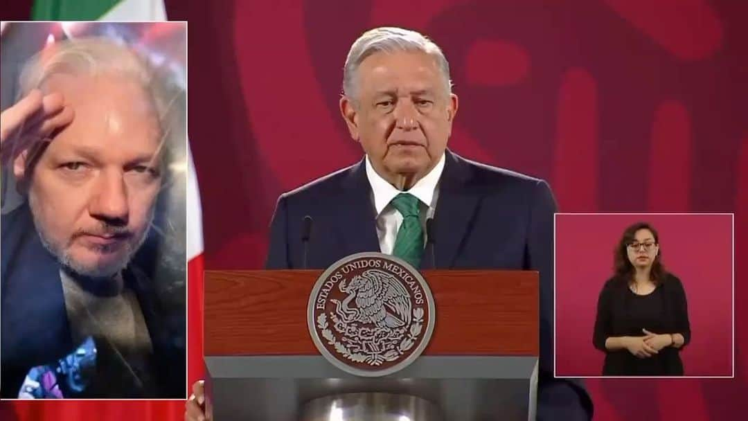 WikiLeaksのインスタグラム：「President of Mexico today: "Julian Assange is a political prisoner and should be released" #FreeAssangeNOW  El presidente de Mexico López Obrador: "Assange Es un perseguido político" #FreeAssangeNOW」