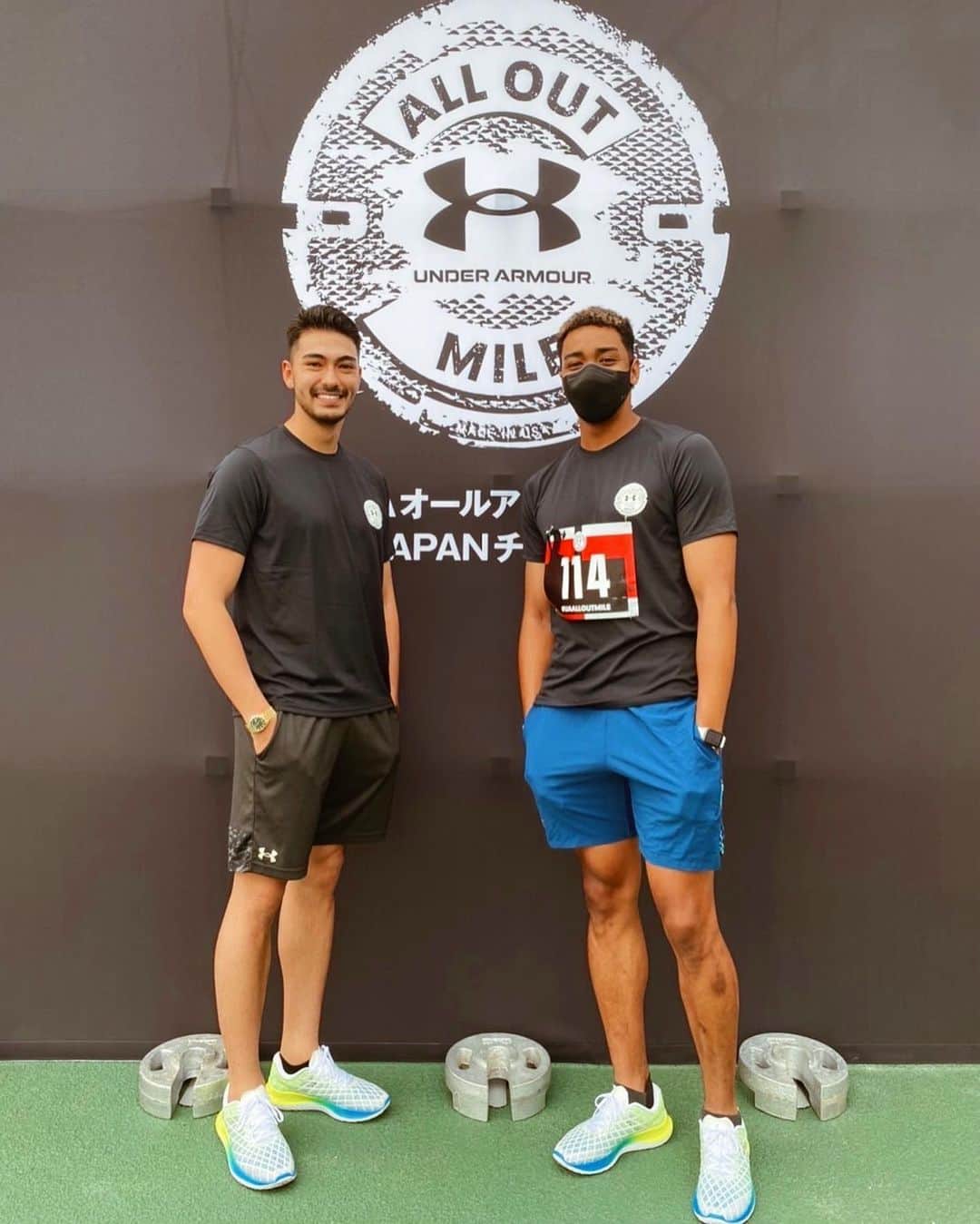石倉ノアのインスタグラム：「UA AllOut Mile .. . UAのイベントで1600mのタイムトライヤルしてきました🏃‍♂️ 過酷すぎたけど楽しかった！ちゃんと走ろう笑笑 タイムは覚えていません。😂 . .. @underarmourjp  #アンダーアーマー #uaalloutmile」