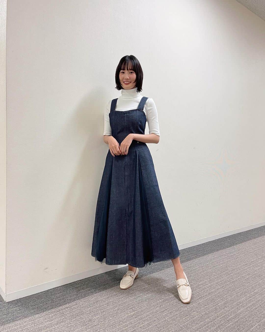 高嶋香帆のインスタグラム：「出演情報のお知らせ🌟 フジテレビ系列「INFO中！」5/28 13:30〜ＯＡです🥰  今回はキリン グリーンズフリーをご紹介しております🍻✨  ヘアメイクは萩村さん👧 いつも可愛くして下さるのありがたい🐈💓  衣装: @randa_pic」