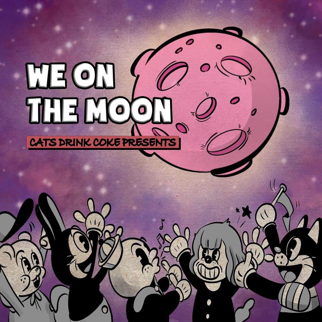 のインスタグラム：「Cats drink coke의 ‘We on the moon’이 세상으로 나왔어요!! 많이 들어봐주세요!! 앨범을 위해 힘써주신 모든 분들 너무 감사드립니다」