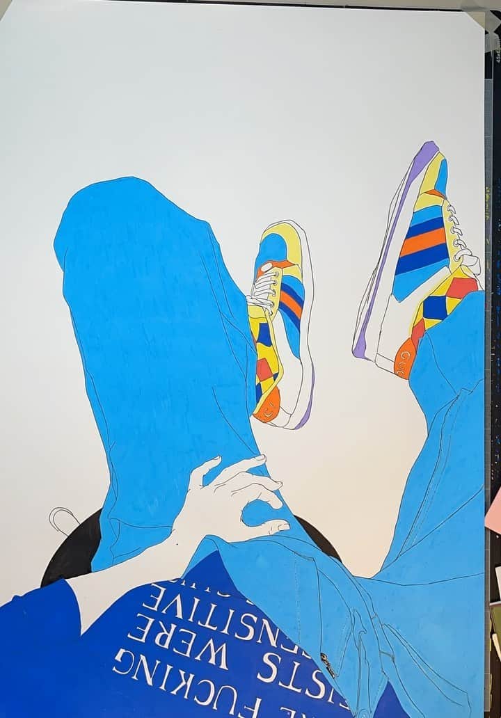 のインスタグラム：「“We’re fucking artists…”  #loudoillondrawings #visionfromabove  @_ilysmih_ 💙」