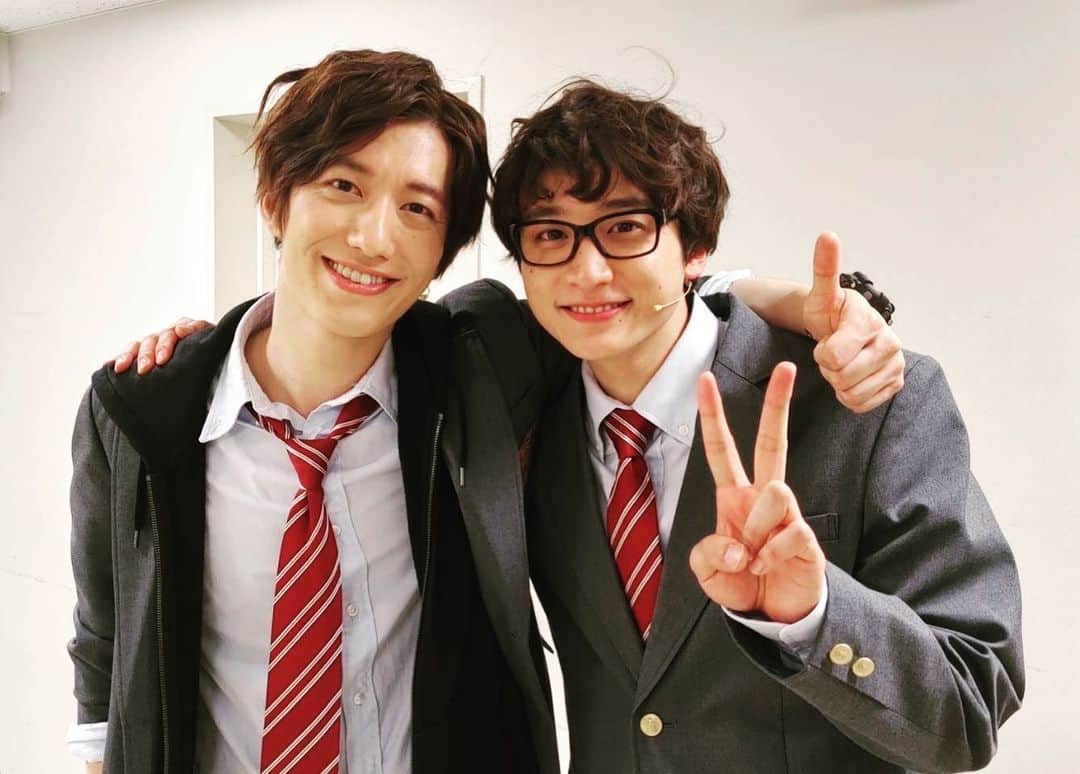 水田航生のインスタグラム：「「四月は君の嘘」東京公演ひと足先に終えました。ご観劇くださった皆さんありがとございました！！^_^心が満たされております。はい。また地方公演でも、一瞬一瞬の煌めきを大切に演じていきまーす！！ひと足先に東京を終えたゆーたと^_^公生&渡。 #四月は君の嘘again」