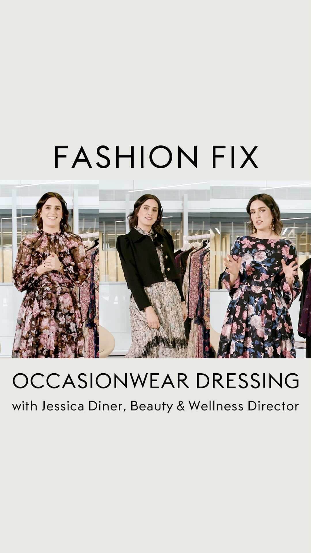 The Outnetのインスタグラム：「Occasion season is upon us and there is truly no one better suited to share the best dresses we have to offer than @jessicadiner. In this episode of Fashion Fix, Jess takes us through which pieces to wear for any occasion – from a cocktail reception to a black tie event.」