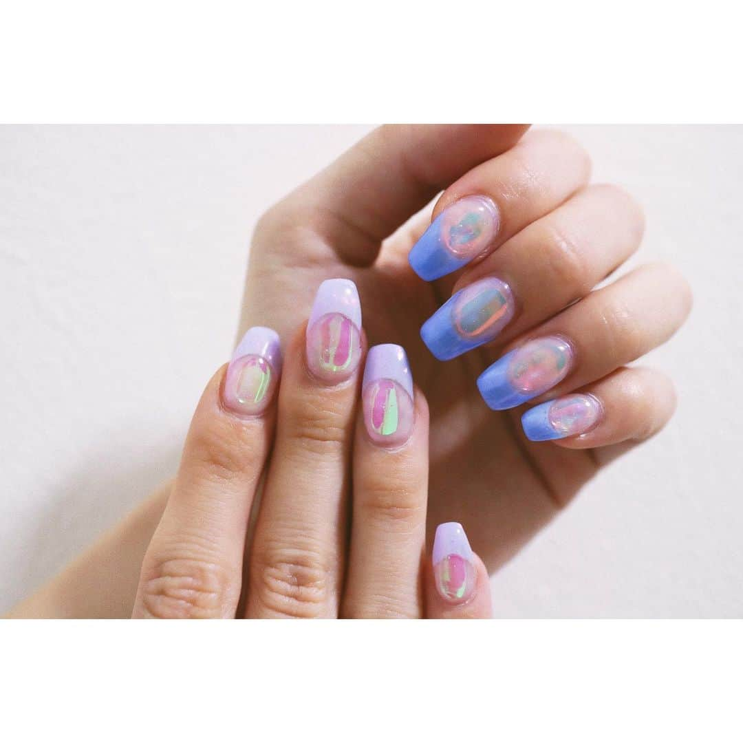 Shizukaさんのインスタグラム写真 - (ShizukaInstagram)「now. Blue / purple mirror.  #DreamShizuka #Shizuka_Nail」5月29日 14時41分 - shizuka_dream06