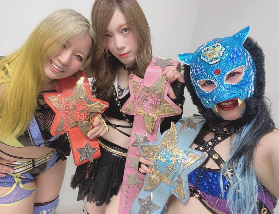 渡辺桃さんのインスタグラム写真 - (渡辺桃Instagram)「#🧡💗💙  #スターダム  #stardom  #oedotai」5月29日 15時57分 - stardom_momo