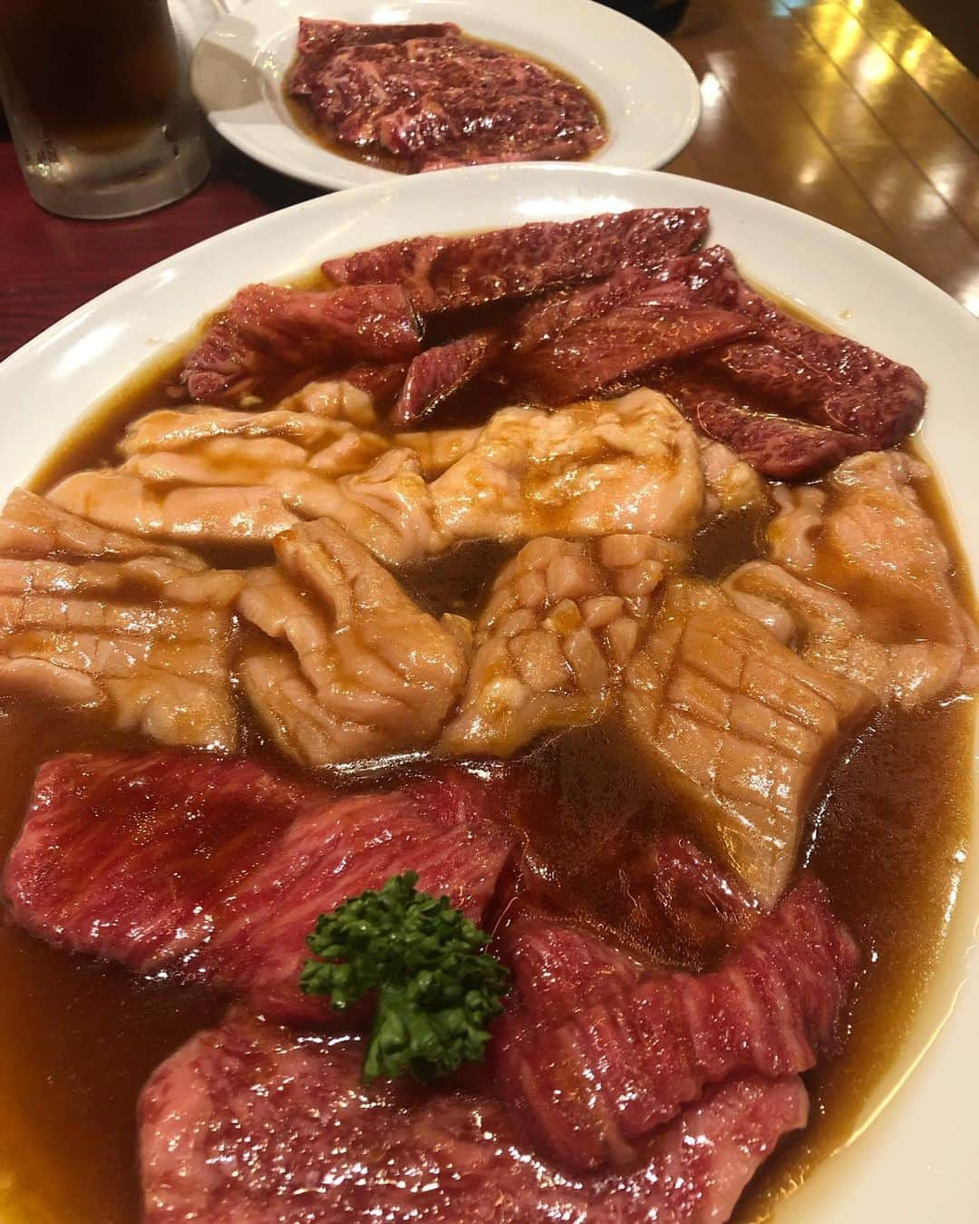 山中絢子のインスタグラム：「月2回行ってる焼肉冷麺味楽園！！ いつも即食べるので写真がない🥲  #味楽園出屋敷」