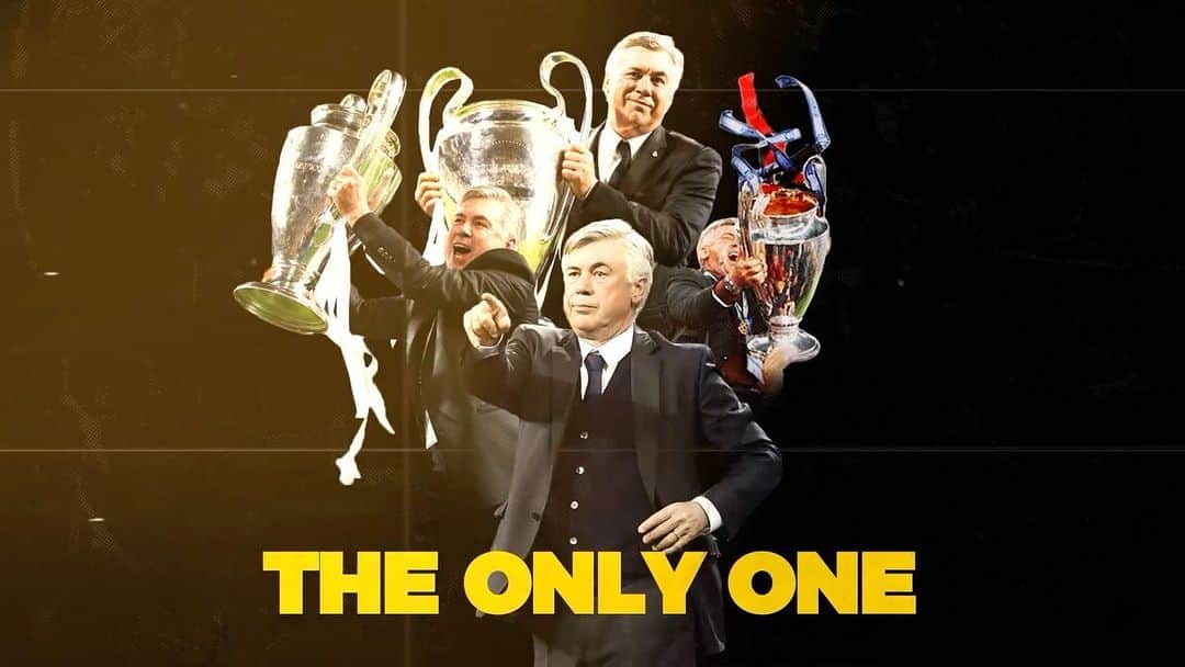 カルロ・アンチェロッティのインスタグラム：「#HalaMadrid #CHAMP14NS #THEONLYONE」