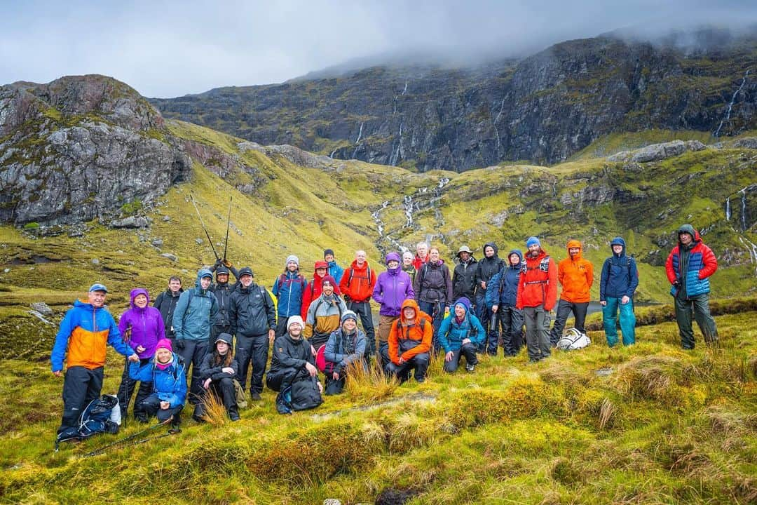 トビー・レグボさんのインスタグラム写真 - (トビー・レグボInstagram)「Made it! Here’s the Cape Wrath crew! Happy, exhausted and very very wet. The trek was a massive success! Many miles, hard going, some steep inclines and every weather imaginable (mainly the wet kinds). It was an absolute pleasure to share the hills with some very inspirational folks. The trip also fundraised over £300k for @wwf_uk! Woop woop! It’s never too late to share, donate, get involve, plan a trek, climb a big hill, get out into the wild, or start a conversation about conservation. Major thank you to @chooseachallenge for lending me actual trekking gear after all my stupid London clothes got soaked ❤️ #wwf #capewrath #conservation #nature」5月31日 4時57分 - tobyregbo