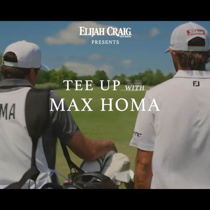 マックス・ホーマのインスタグラム：「What golf bet will u and ur buddies never forget? I’m partnering with @elijahcraig starting June 1st on a nationwide contest to answer some of golf’s most burning questions. Follow Elijah Craig and check back tomorrow for a chance to enter to win!」