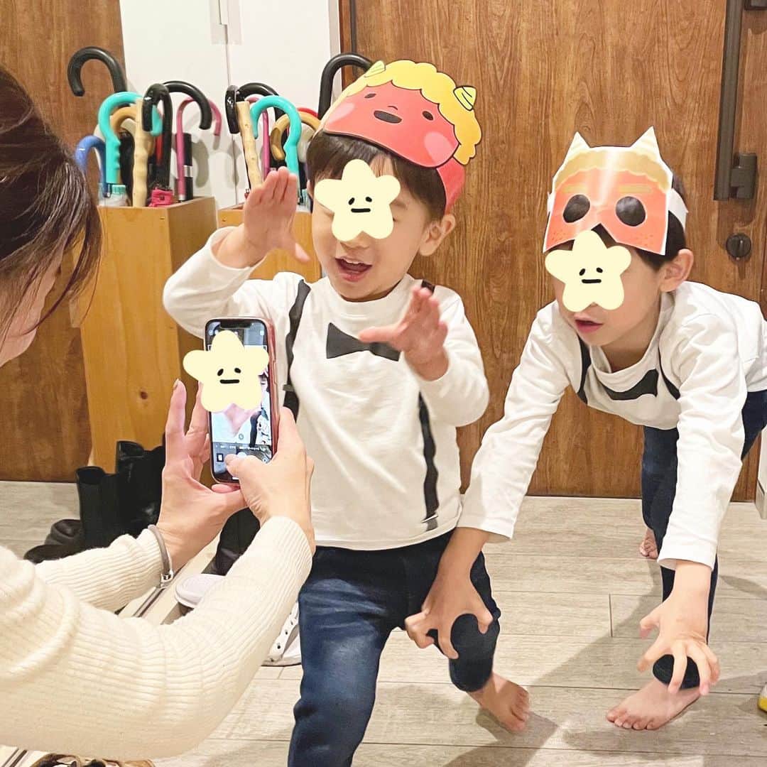 神戸蘭子さんのインスタグラム写真 - (神戸蘭子Instagram)「2月。 コロナの影響で幼稚園お休みが重なり。 お家で過ごす中、ついに、マスクをしましょう！の絵が家に😷 毎日見事な散らかりっぷりに諦めてました💦  #元気です　#2月の思い出　#マスク生活　#節分　#しんどかったけど  #今となれば思い出」6月1日 15時55分 - ranran0414