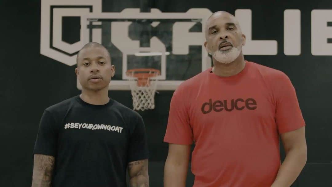 アイザイア・トーマスのインスタグラム：「Excited to be part of the @94ftapp family and community.   Small guards who want to have BIG GAME tap in me with the OG @thereal94feetofgame for Part 1 of the #SLOWGRIND workout.  LINK IN BIO   #Killa #ShareKnowledge」